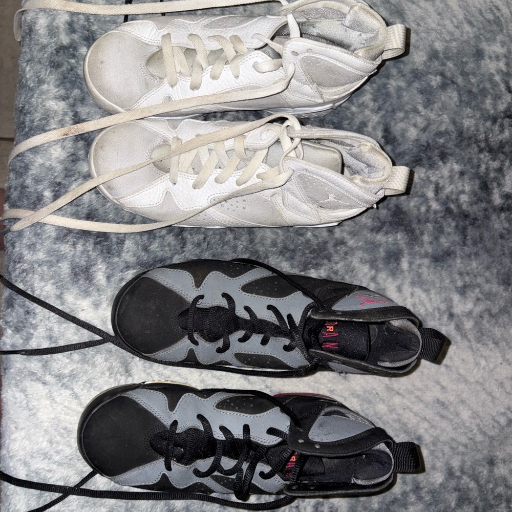 White and Black High-Top Sneakers